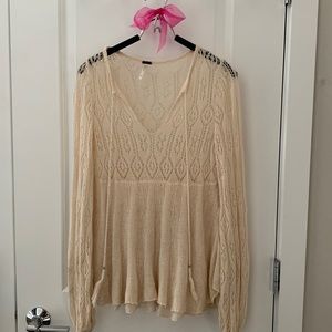 🧶 FREE PEOPLE CROCHET SWEATER 🧶